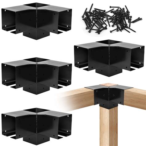 bulk black metal brackets|black brackets for wood beams.